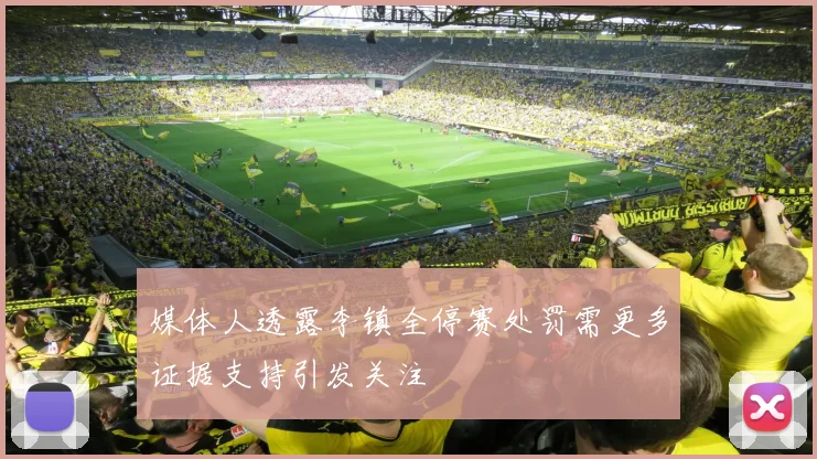媒体人透露李镇全停赛处罚需更多证据支持引发关注